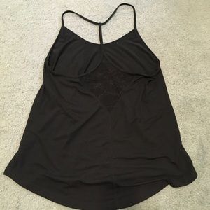 Camo jacquard mesh back tank